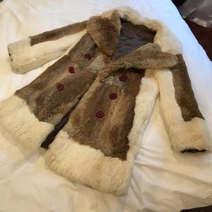 Real Rabbit Fur women’s Long coat size: S/M